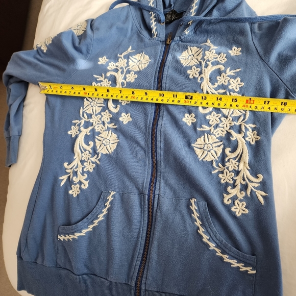 Blue INC Zip up Hoodie sz Large - Picture 4 of 8